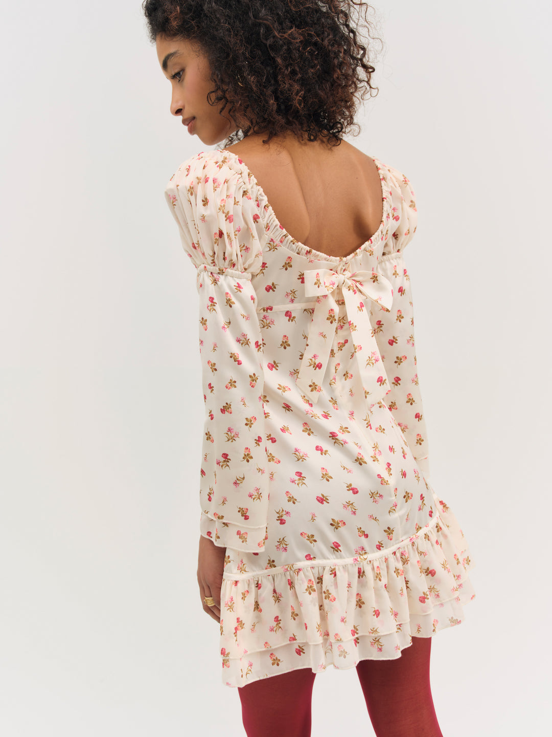 Adahlia Floral Mini Dress - Cream | For Love and Lemons