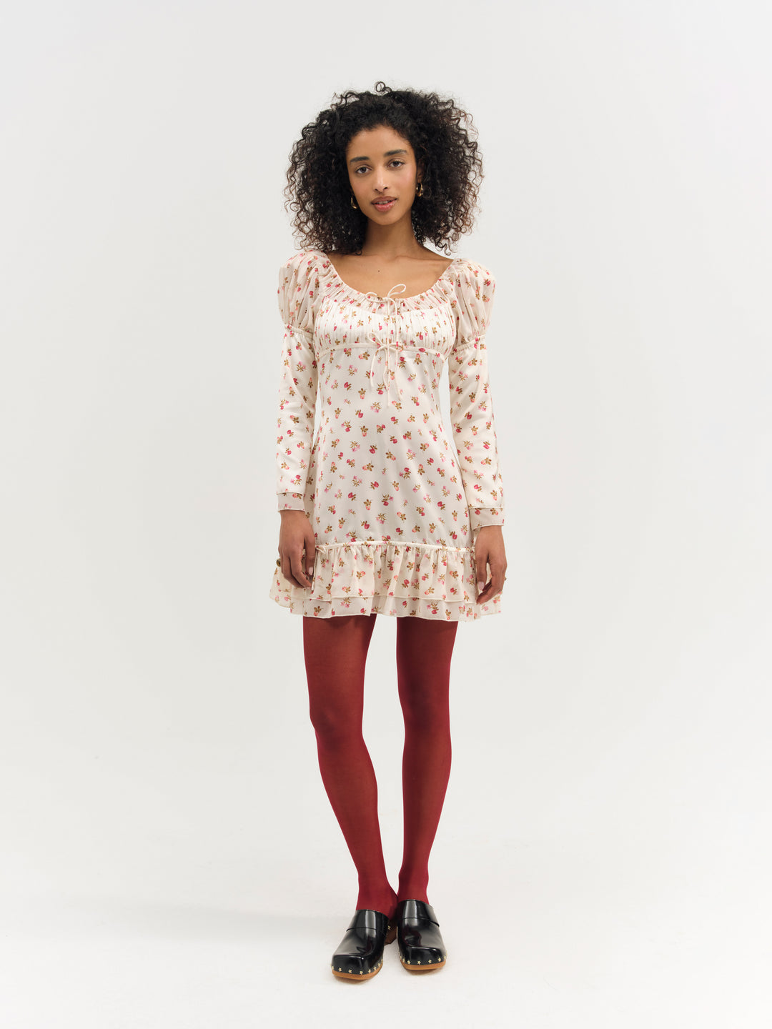 Adahlia Floral Mini Dress - Cream | For Love and Lemons