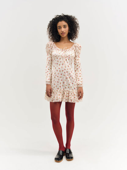 Adahlia Floral Mini Dress - Cream | For Love and Lemons