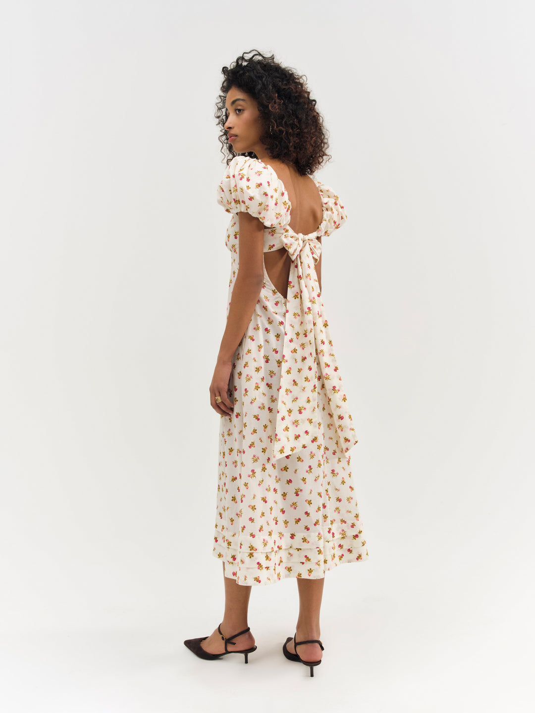 Adahlia Floral Midi Dress - Cream | For Love and Lemons