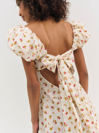 Adahlia Floral Midi Dress - Cream | For Love and Lemons