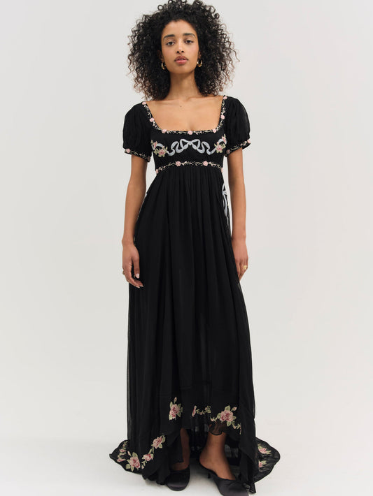 Rosemarie Maxi Dress - Black | For Love and Lemons