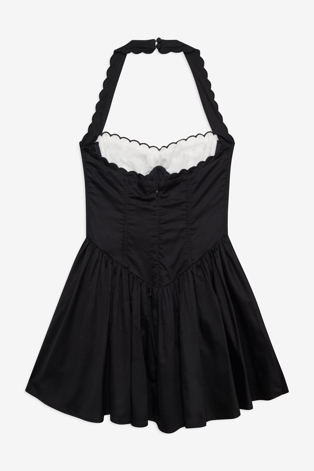 Tea Time Poplin Bustier Mini Dress - Black | For Love and Lemons