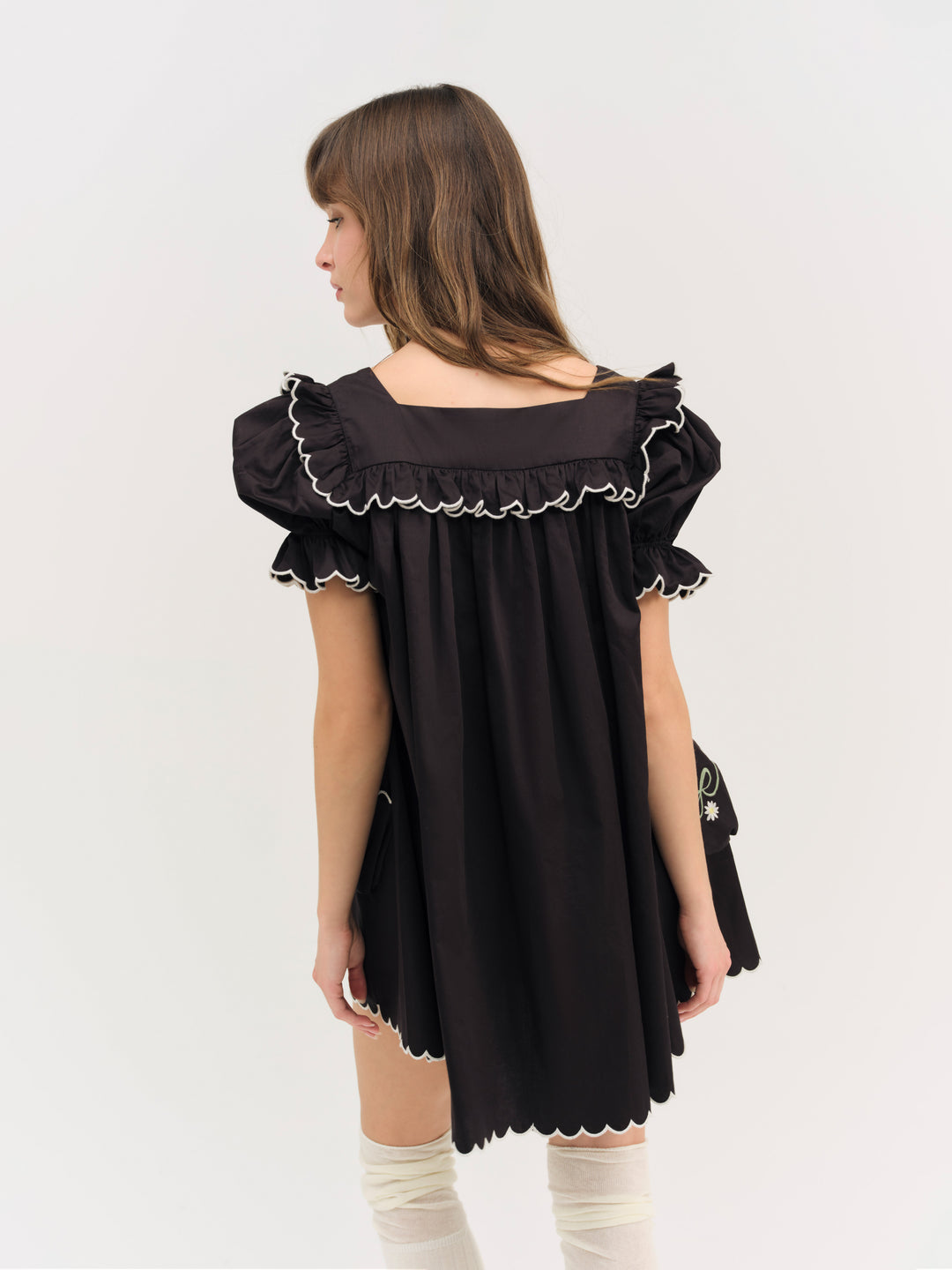 Tea Time Babydoll Dress - Black | For Love and Lemons
