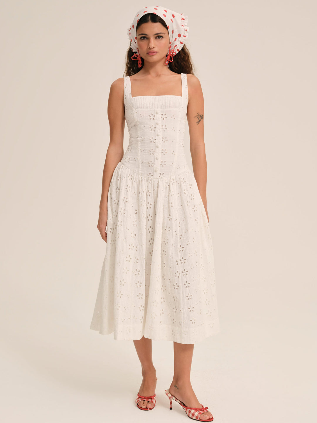 Dreamy Daisy Midi Dress - White | For Love and Lemons