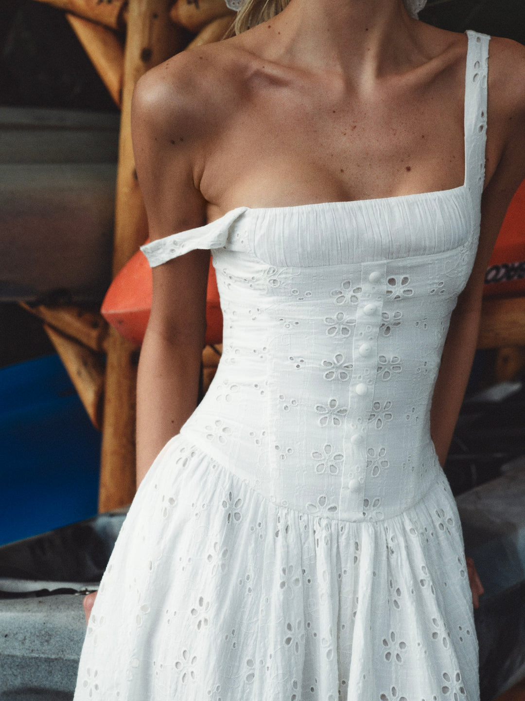 Dreamy Daisy Midi Dress - White | For Love and Lemons