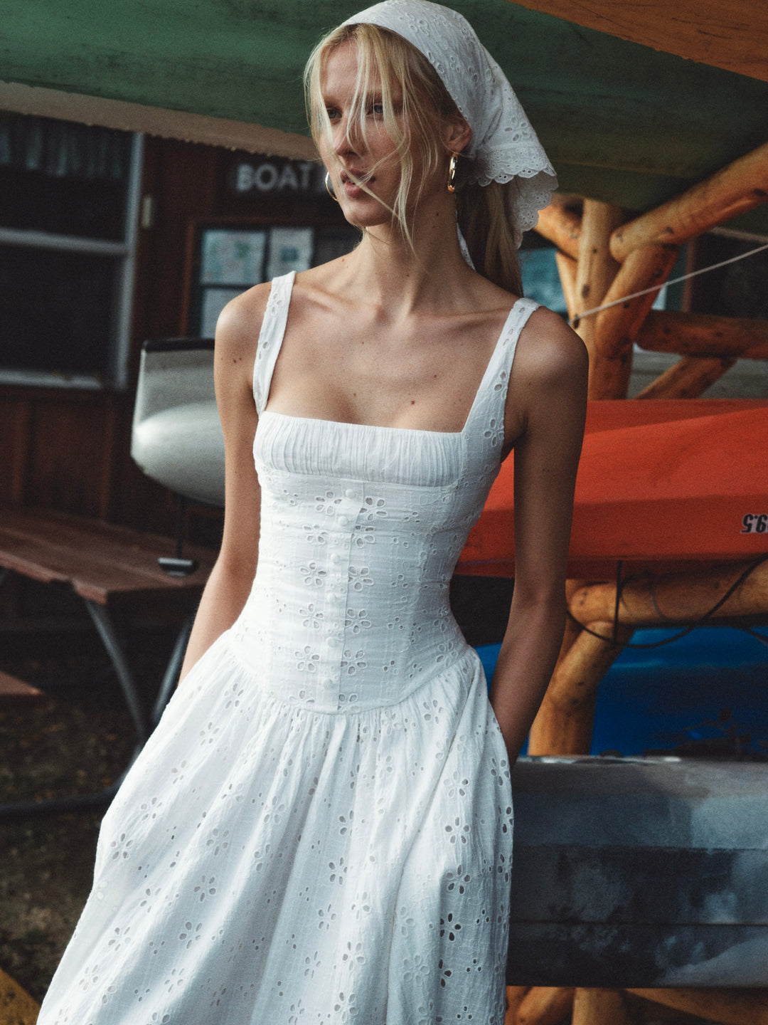 Dreamy Daisy Midi Dress - White | For Love and Lemons