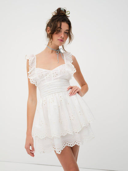 Serena Sleeveless Dress - White | For Love and Lemons