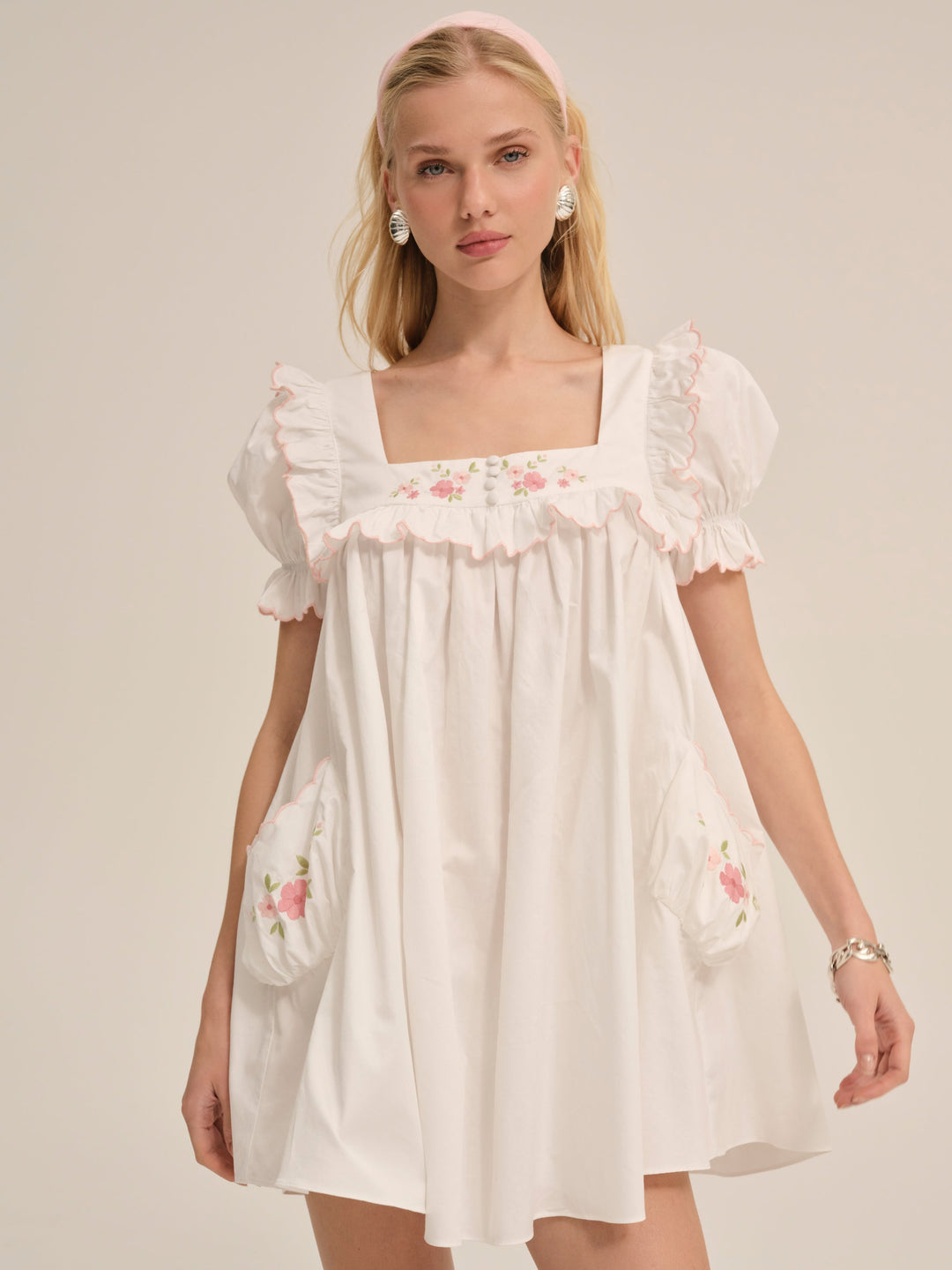 Tea Time Babydoll Dress - White | For Love and Lemons