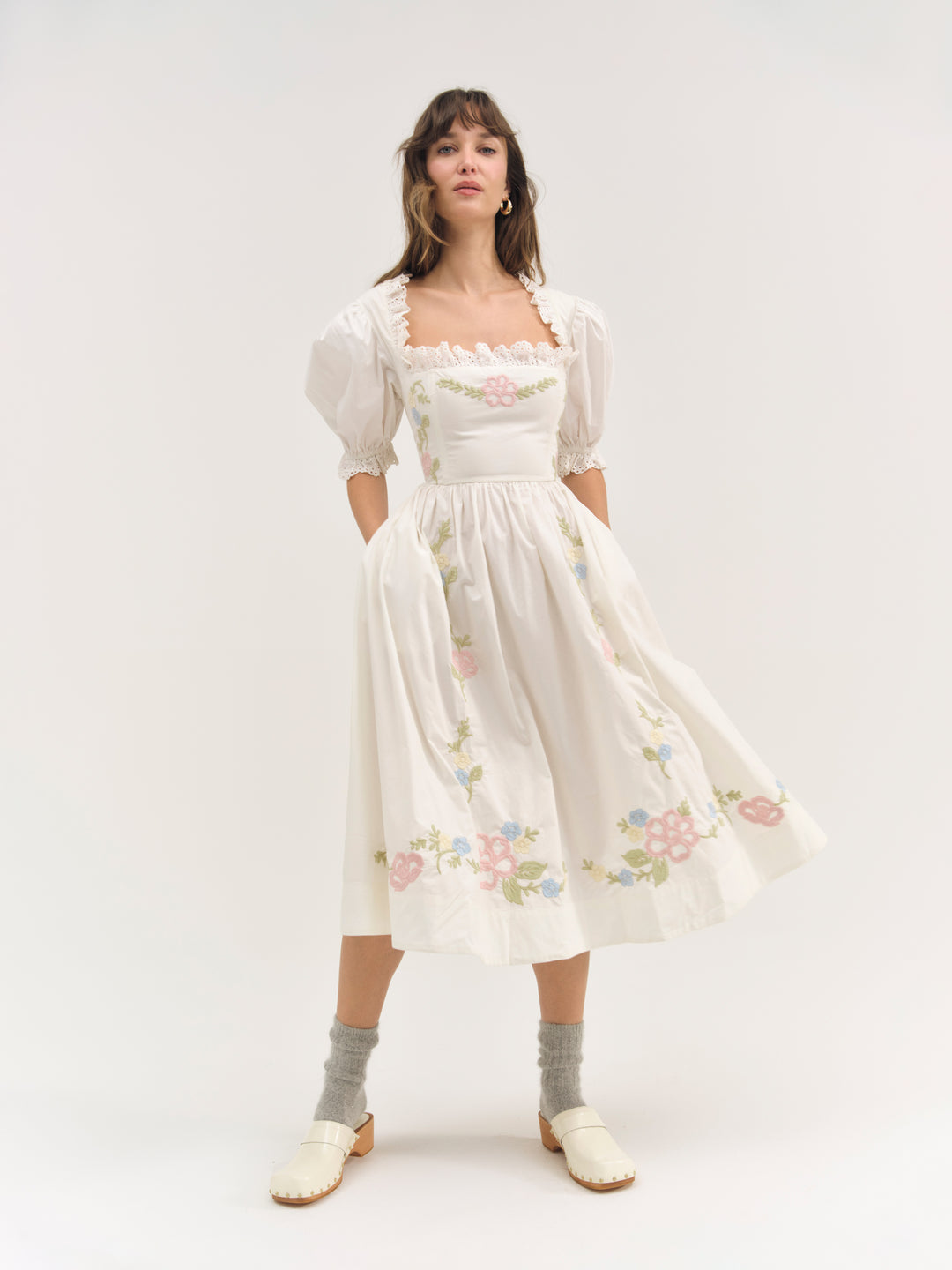 Erin Midi Dress - Cream | For Love and Lemons