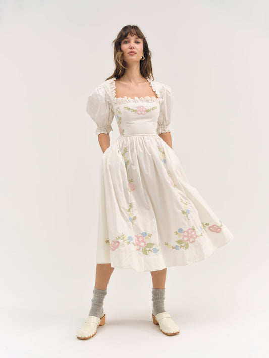 Erin Midi Dress - Cream | For Love and Lemons