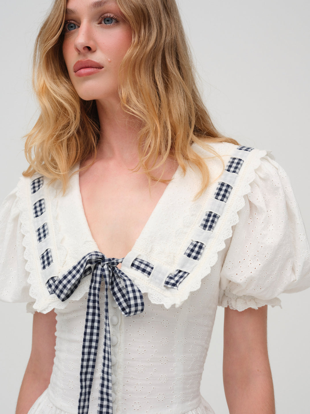 Ruby Ribbon Mini Dress - White | For Love and Lemons