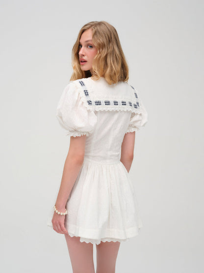 Ruby Ribbon Mini Dress - White | For Love and Lemons