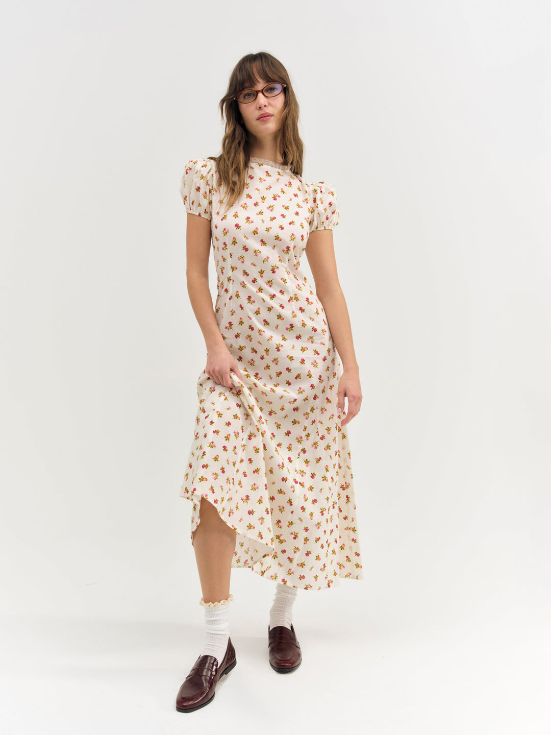Adahlia Floral Maxi Dress - Cream | For Love and Lemons