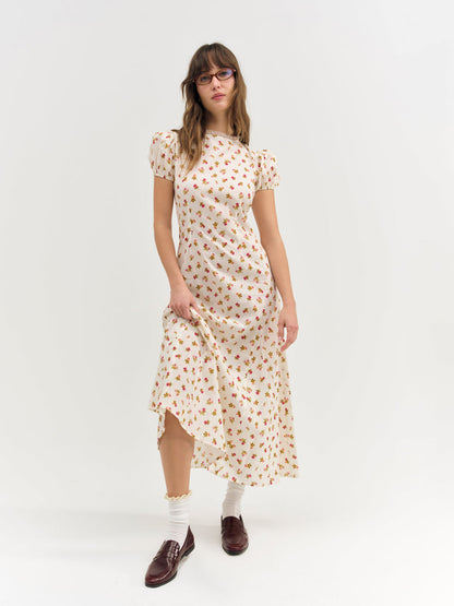 Adahlia Floral Maxi Dress - Cream | For Love and Lemons