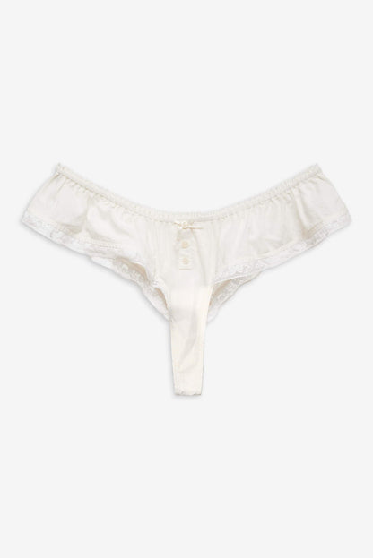 Venetia Thong Panty - Vintage Cream | For Love and Lemons