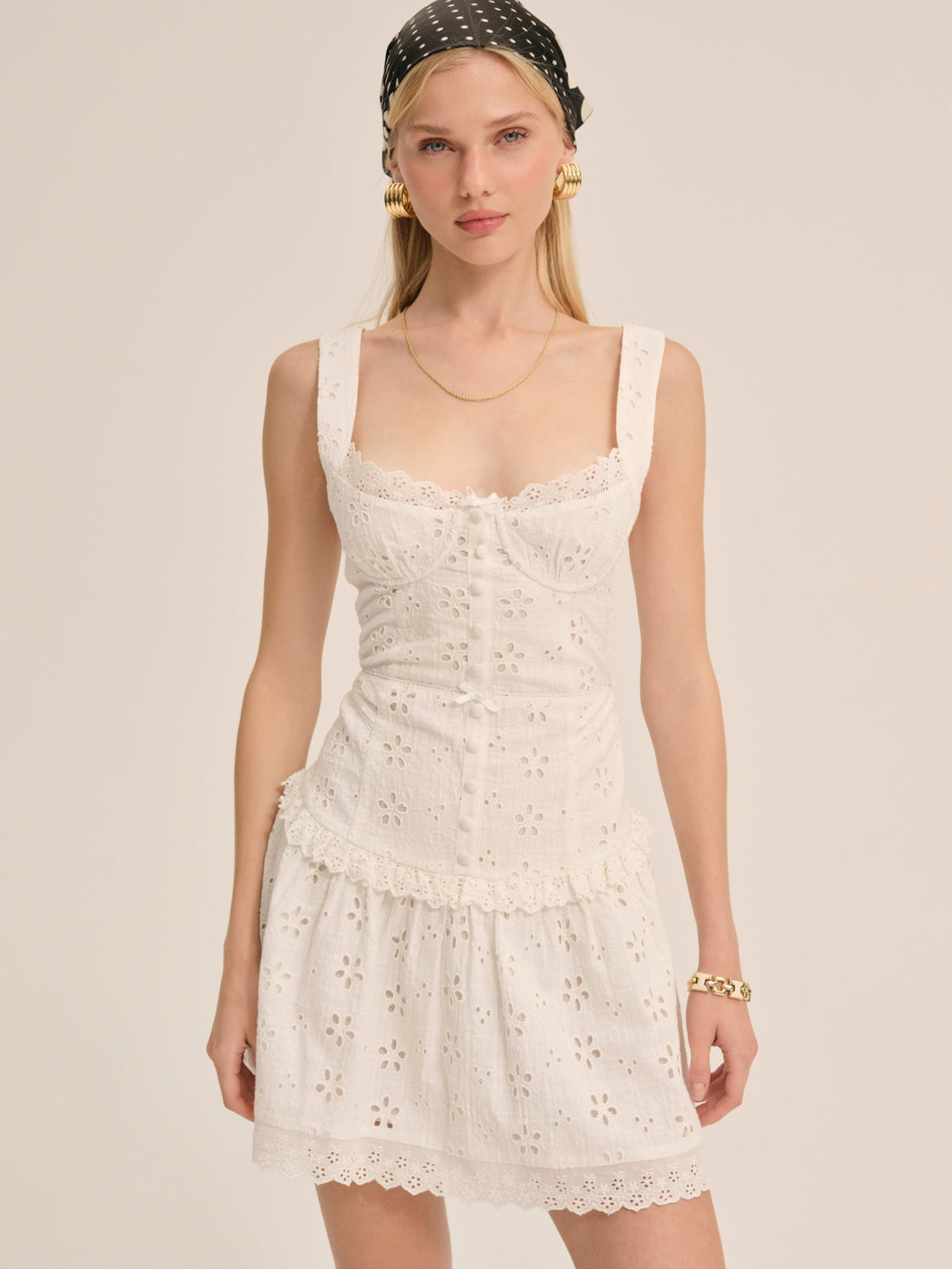 Dreamy Daisy Mini Dress - White | For Love and Lemons