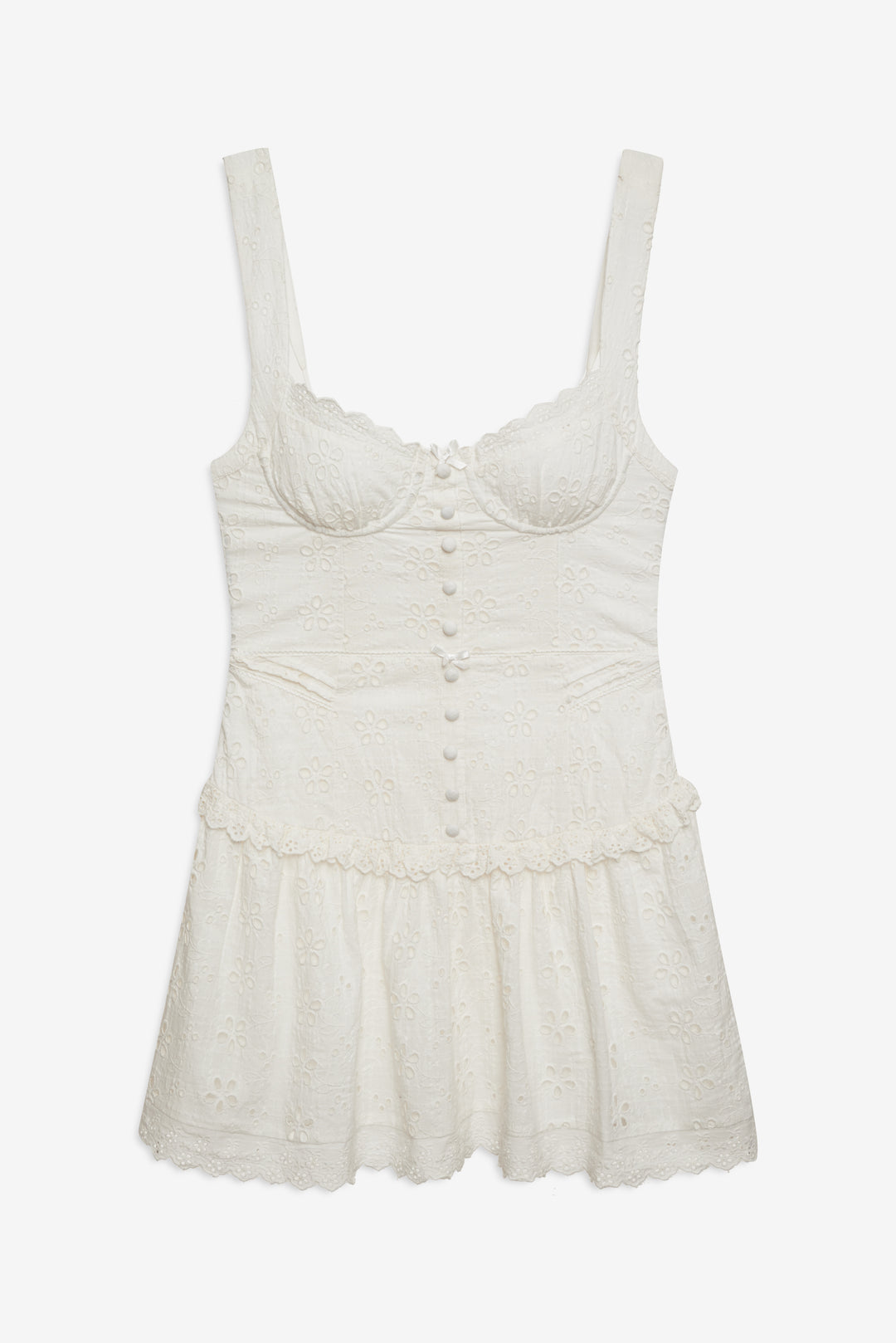 Dreamy Daisy Mini Dress - White | For Love and Lemons