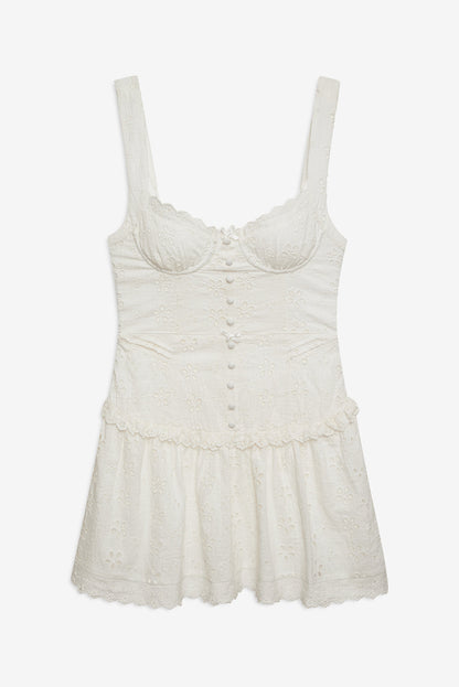 Dreamy Daisy Mini Dress - White | For Love and Lemons