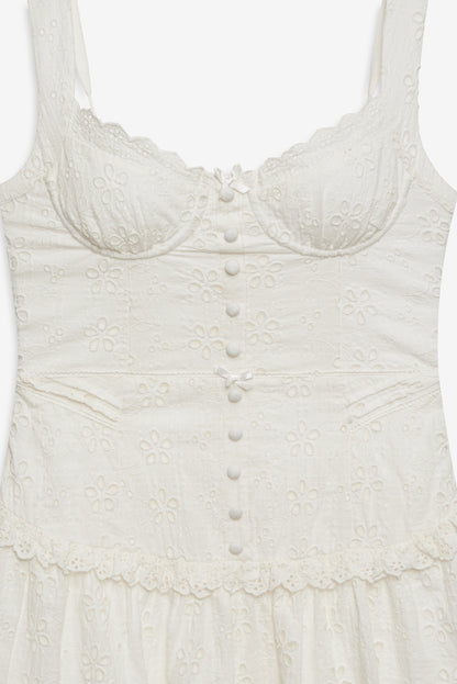 Dreamy Daisy Mini Dress - White | For Love and Lemons