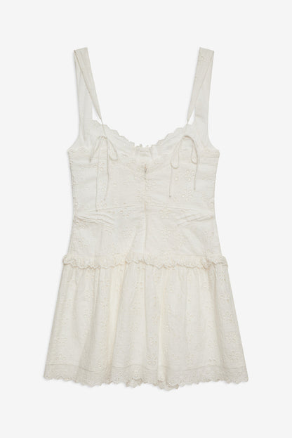 Dreamy Daisy Mini Dress - White | For Love and Lemons