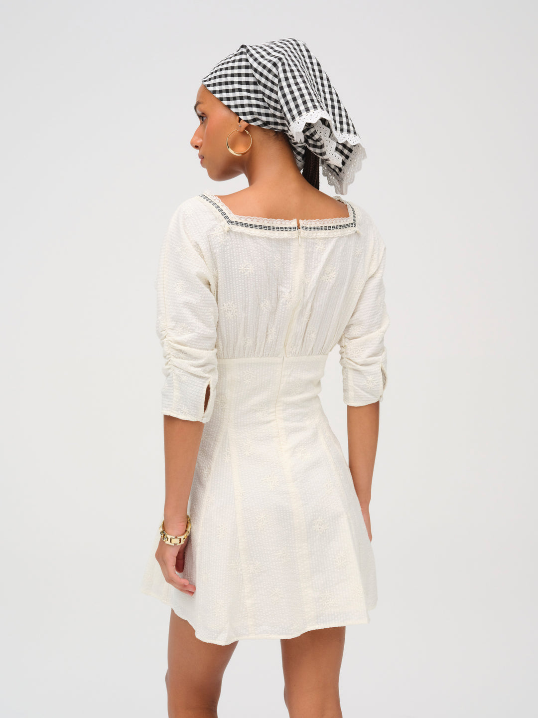Baby Daisy Poplin Mini Dress - White | For Love and Lemons