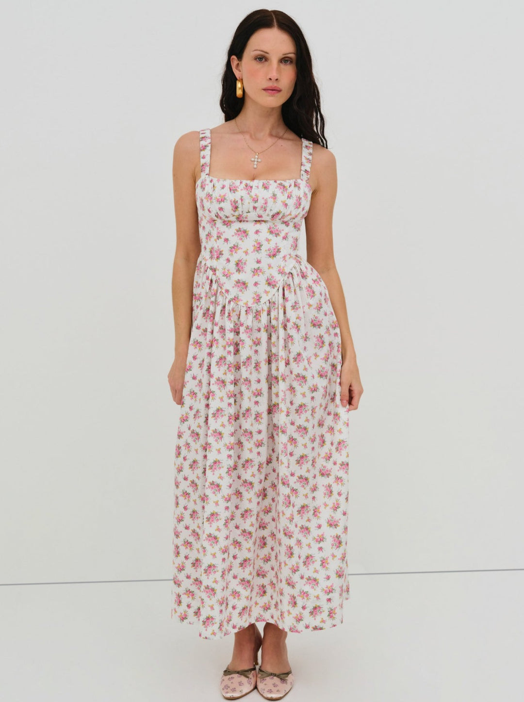 Etienne Midi Dress - Pink | For Love and Lemons