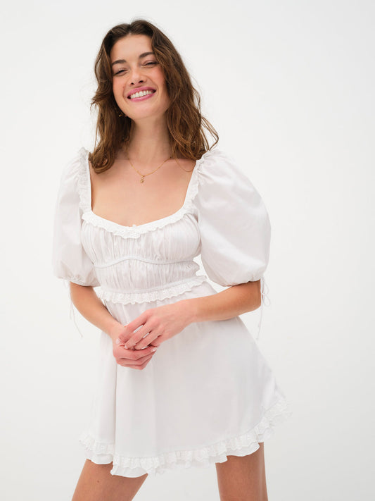 Jackson Mini Dress - White | For Love and Lemons