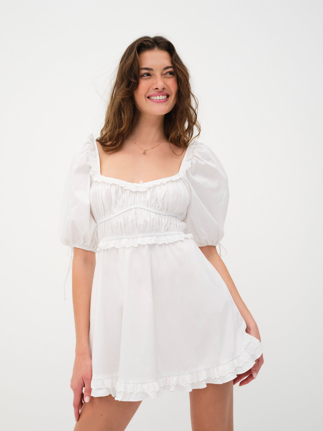 Jackson Mini Dress - White | For Love and Lemons