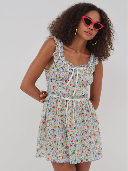 Strawberry Kiss Dress - Strawberry | For Love and Lemons