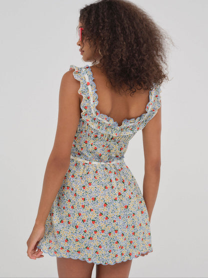 Strawberry Kiss Dress - Strawberry | For Love and Lemons