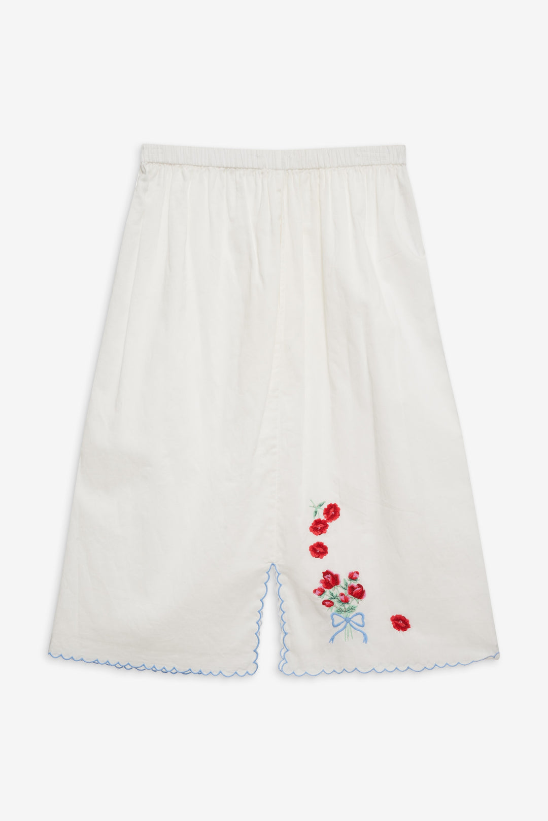 Forget Me Not Embroidery Midi Skirt - White | For Love and Lemons