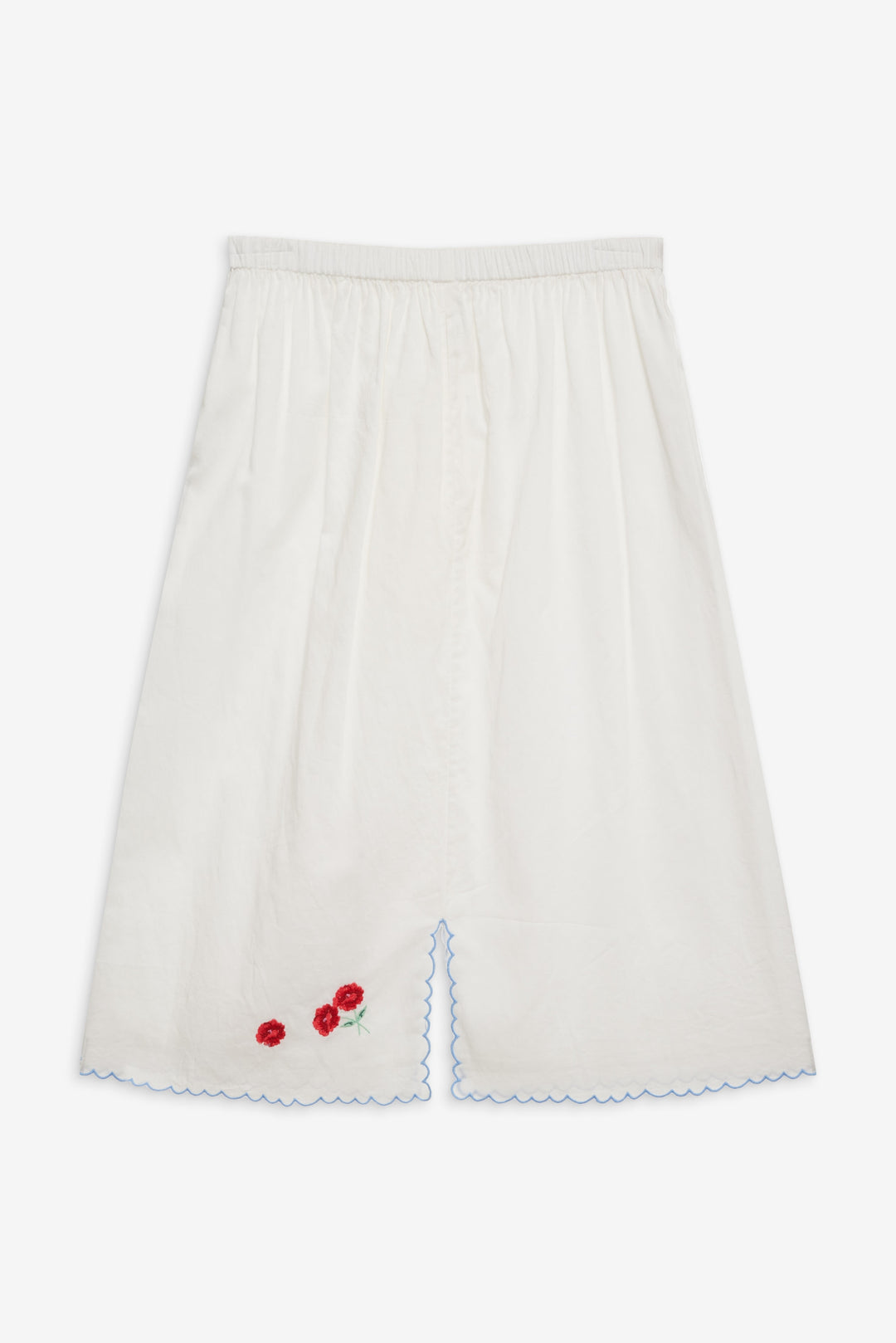 Forget Me Not Embroidery Midi Skirt - White | For Love and Lemons