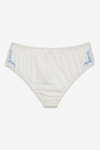 Forget Me Not Embroidery Bloomer Panty - White | For Love and Lemons
