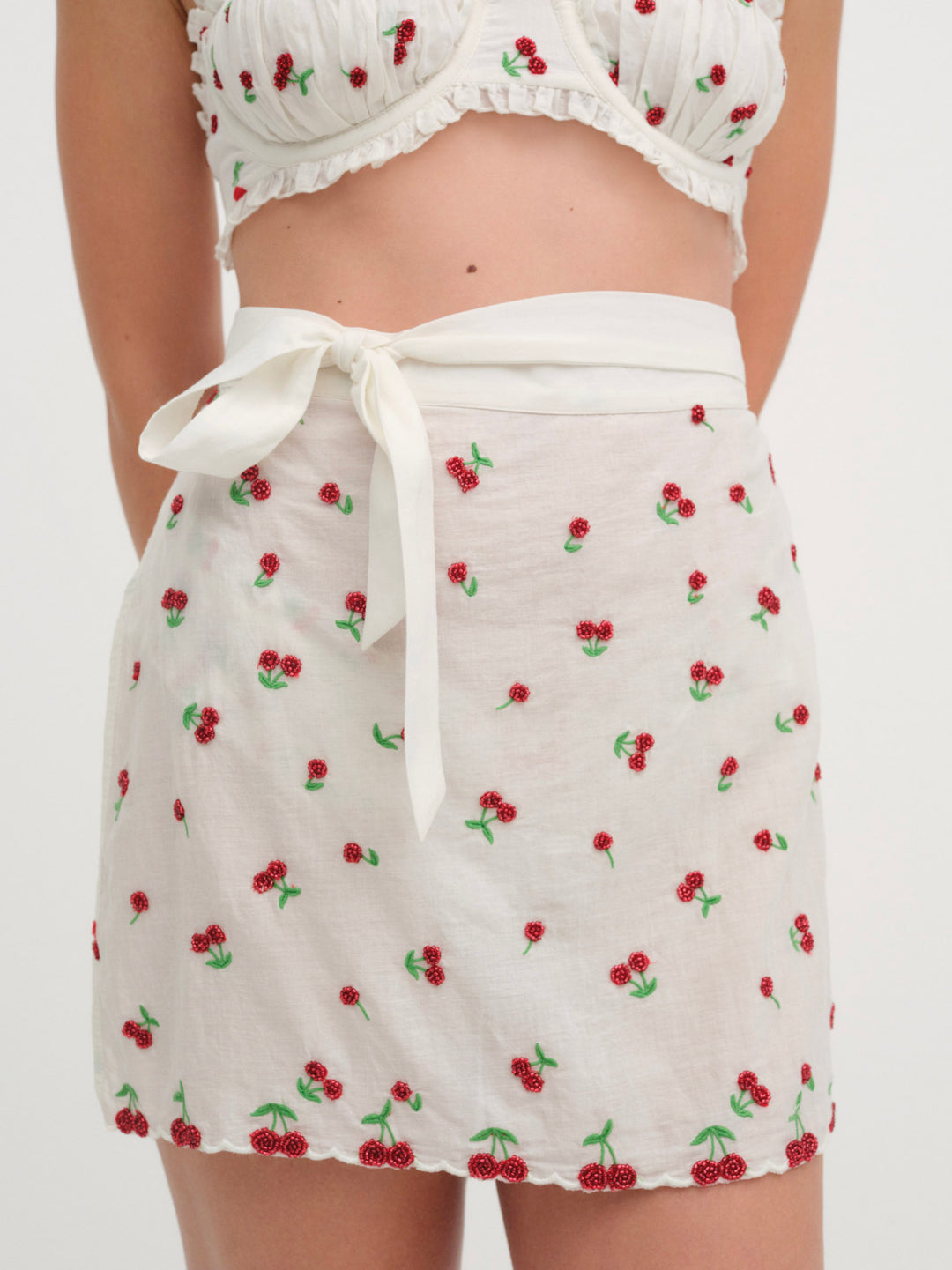 Beaded Cherries Apron - Red | For Love and Lemons