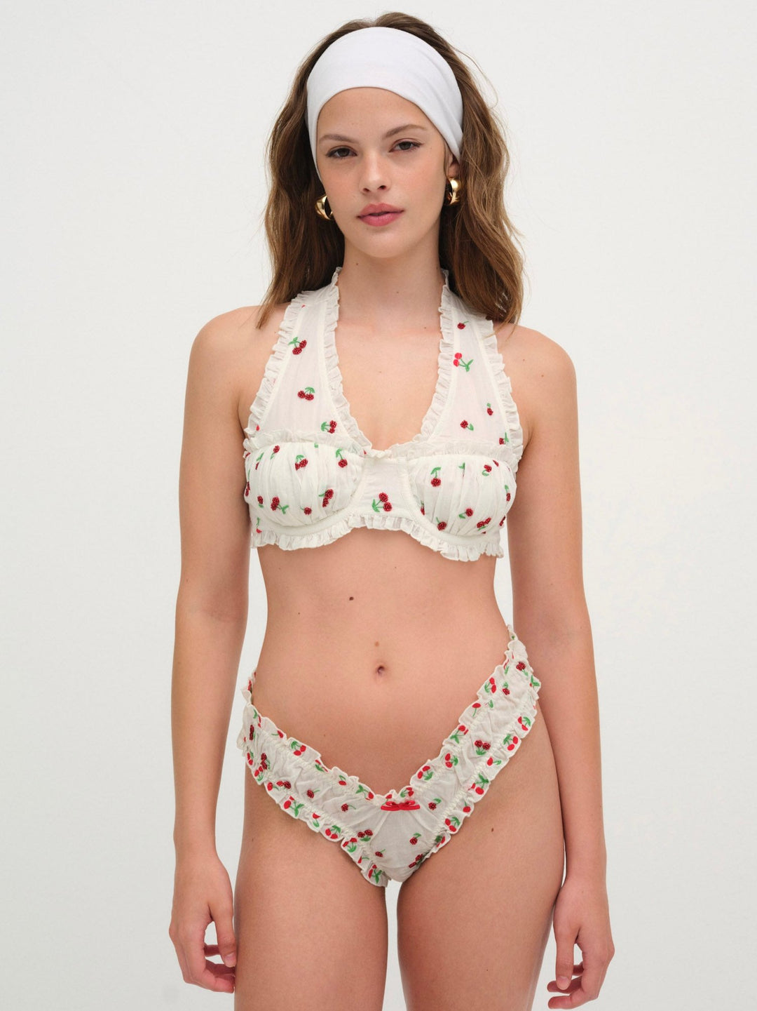 Beaded Cherries Underwire Bra - Red | For Love and Lemons