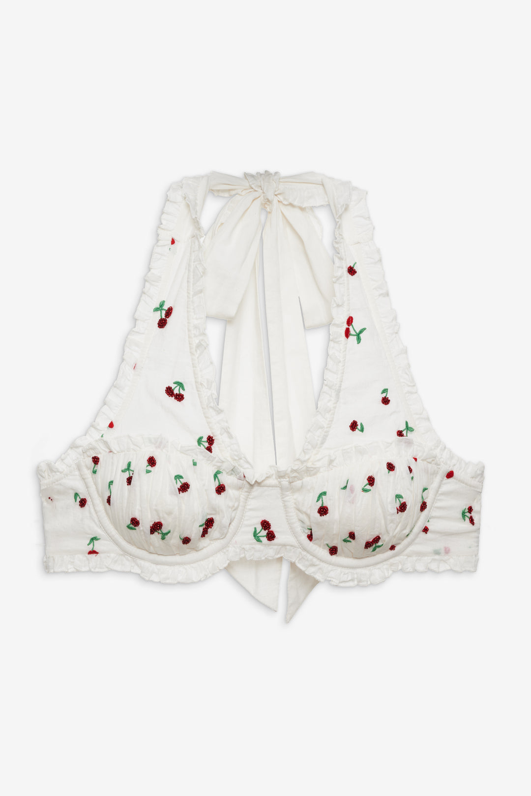 Beaded Cherries Underwire Bra - Red | For Love and Lemons