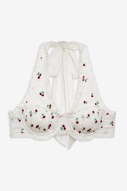 Beaded Cherries Underwire Bra - Red | For Love and Lemons