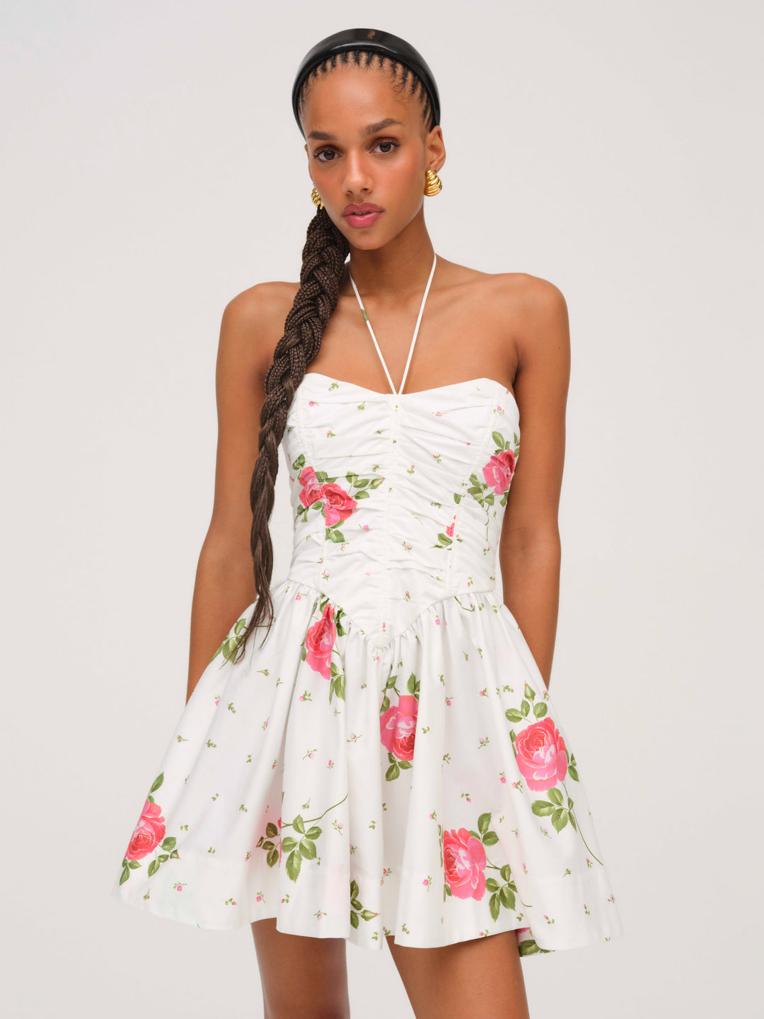 Rosebud Corset Mini Dress - White | For Love and Lemons