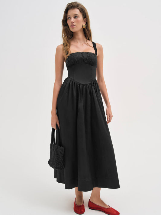 Etienne Midi Dress - Black | For Love and Lemons