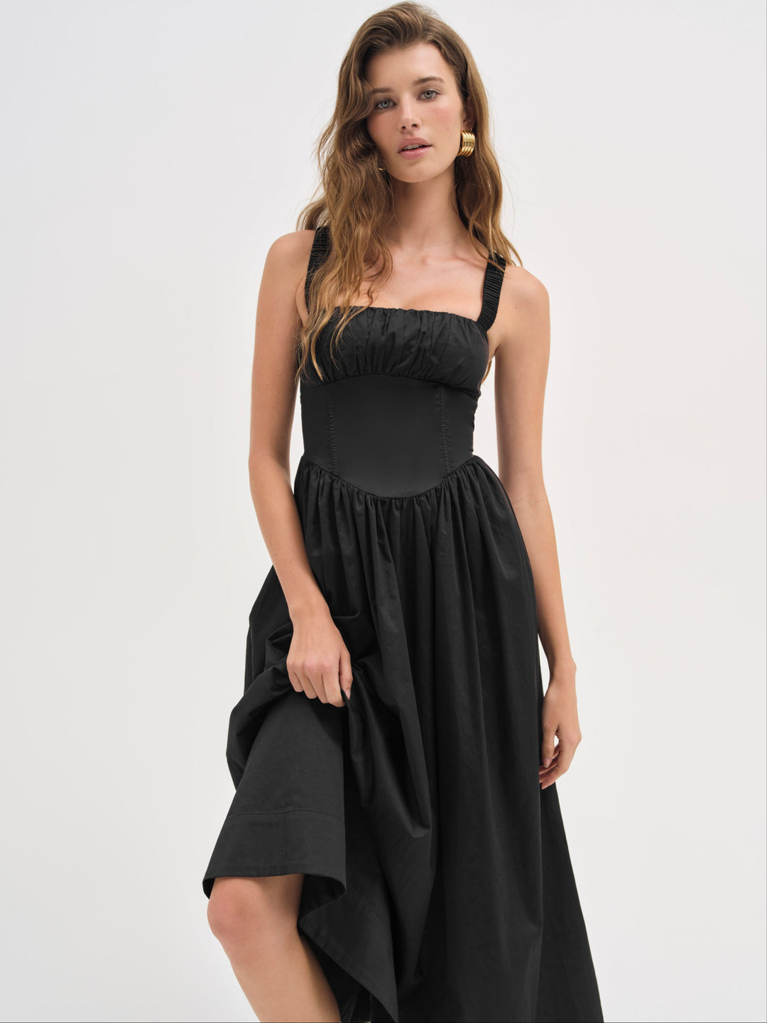 Etienne Midi Dress - Black | For Love and Lemons