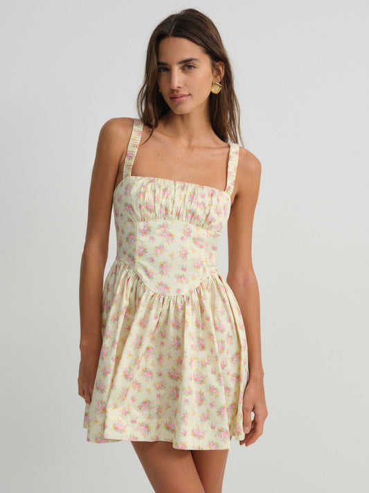 Zofia Mini Dress - Yellow | For Love and Lemons