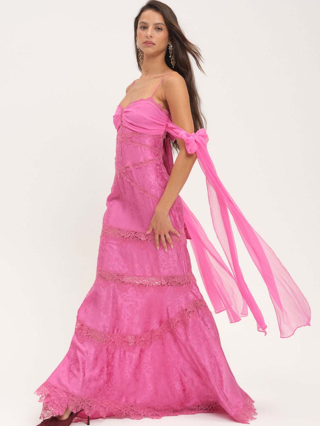Rita Lace Gown - Pink | For Love and Lemons