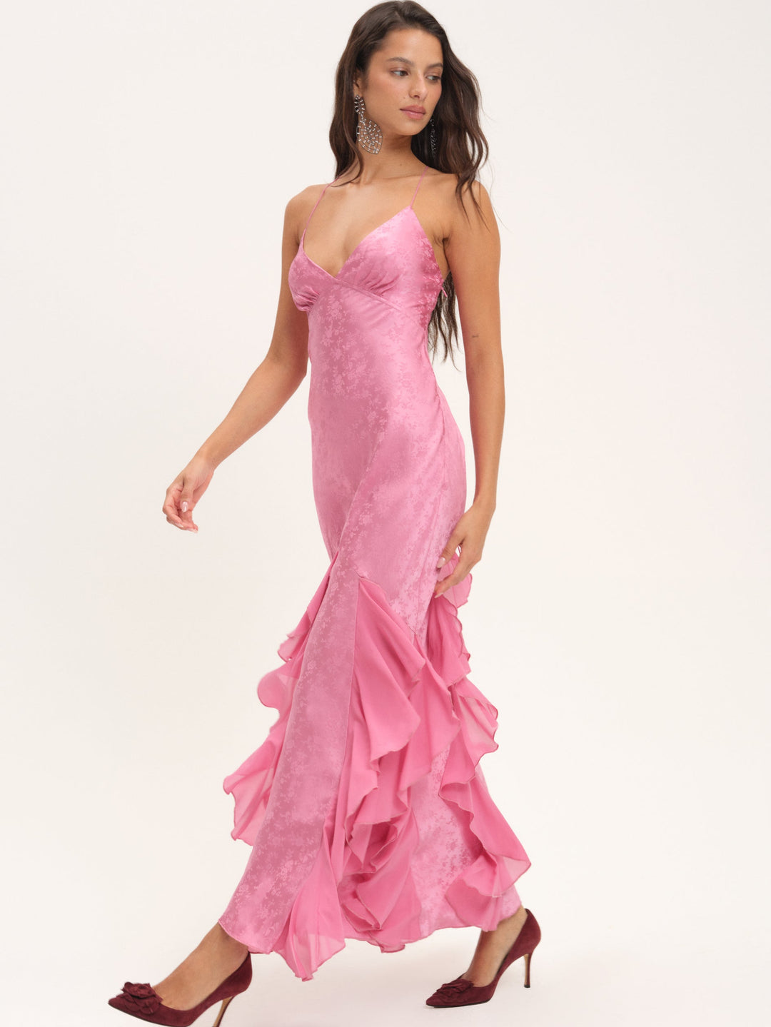 Elea Silk Maxi Dress - Rose | For Love and Lemons