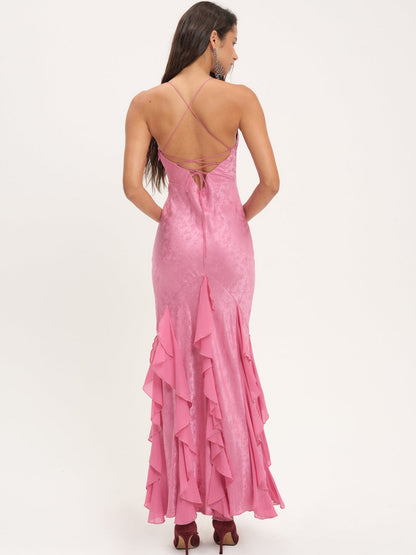 Elea Silk Maxi Dress - Rose | For Love and Lemons
