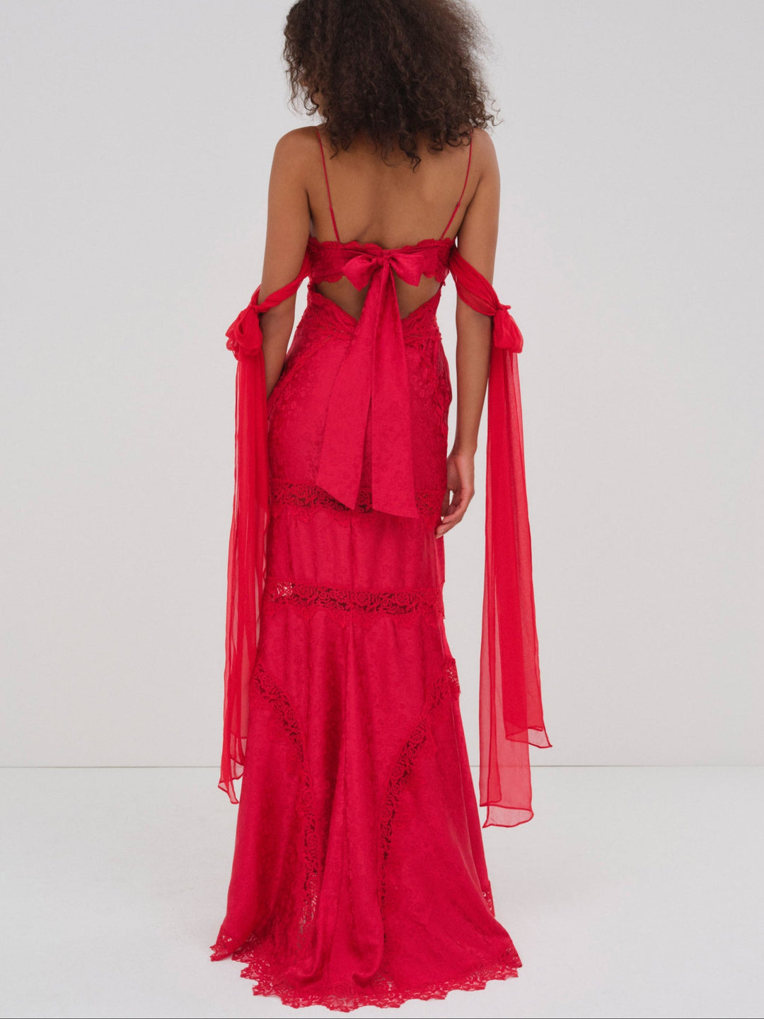 Rita Lace Gown - Red | For Love and Lemons