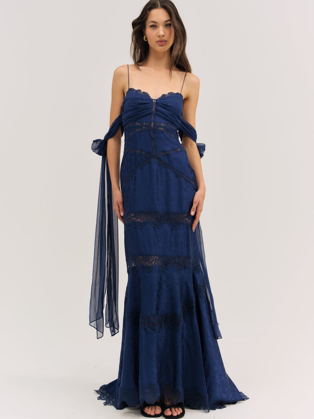 Rita Lace Gown - Navy | For Love and Lemons