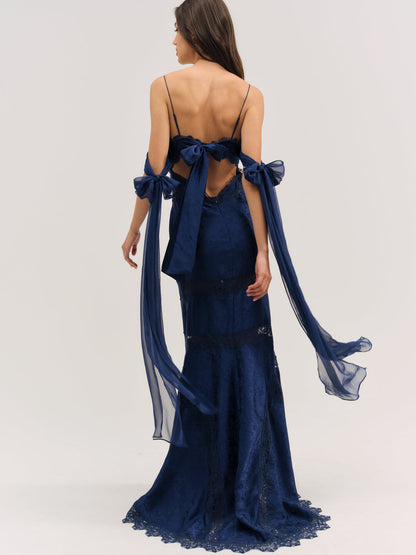 Rita Lace Gown - Navy | For Love and Lemons
