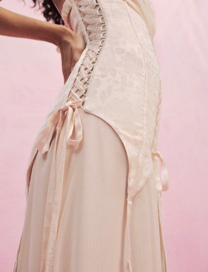 Violette Gown - Light Peach | For Love and Lemons