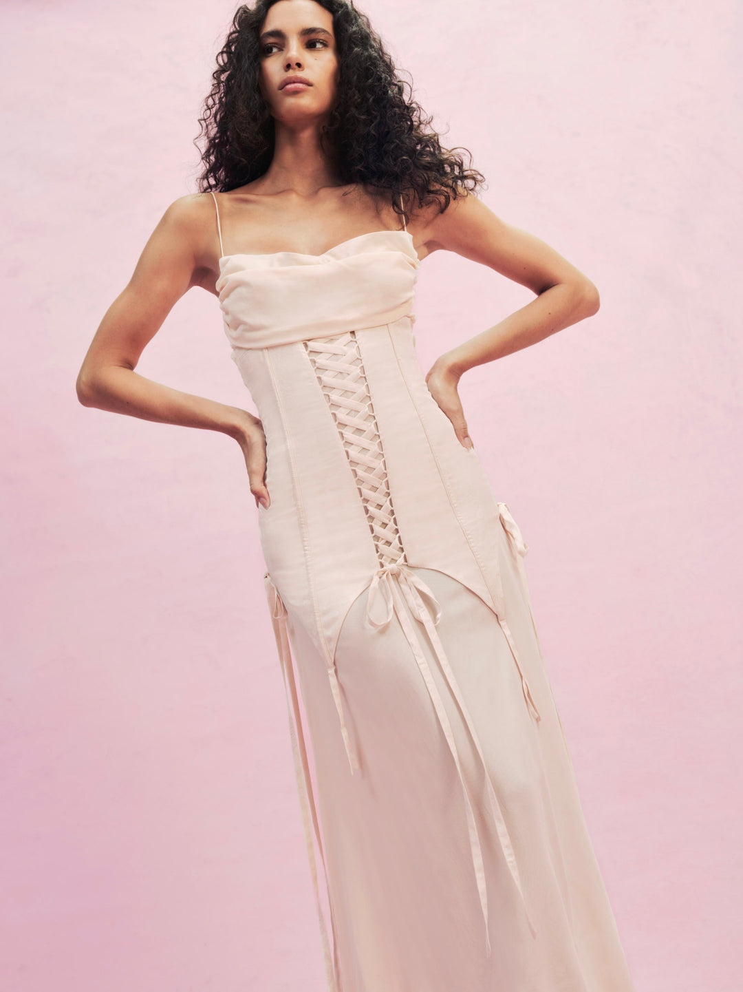 Violette Gown - Light Peach | For Love and Lemons